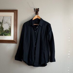 Quince 100% European Black Linen Shirt